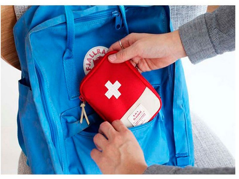 Botiquín rojo de Primeros Auxilios bolsa de Supervivencia Portable de