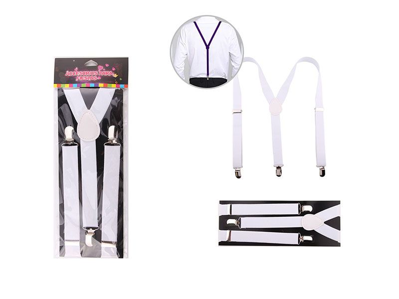 Tirante para pantalón color blanco de 90 cm